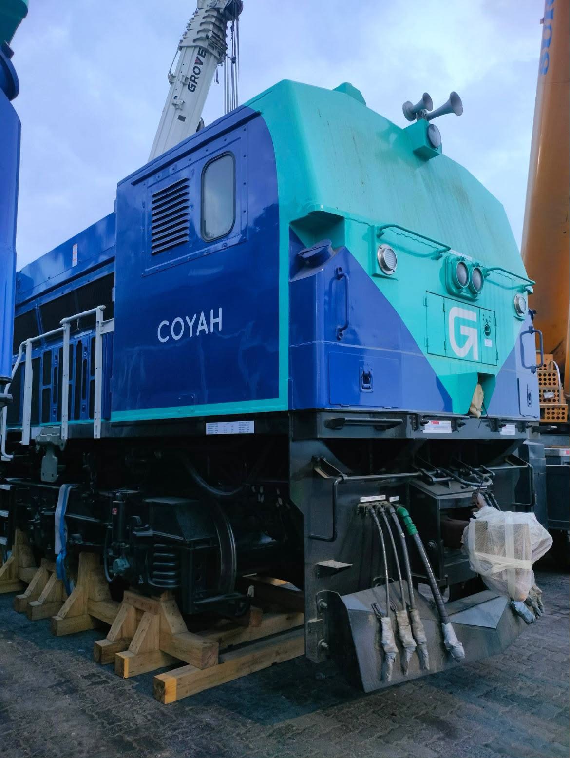 Locomotive « Coyah » du Transguinéen avant sa mise en service